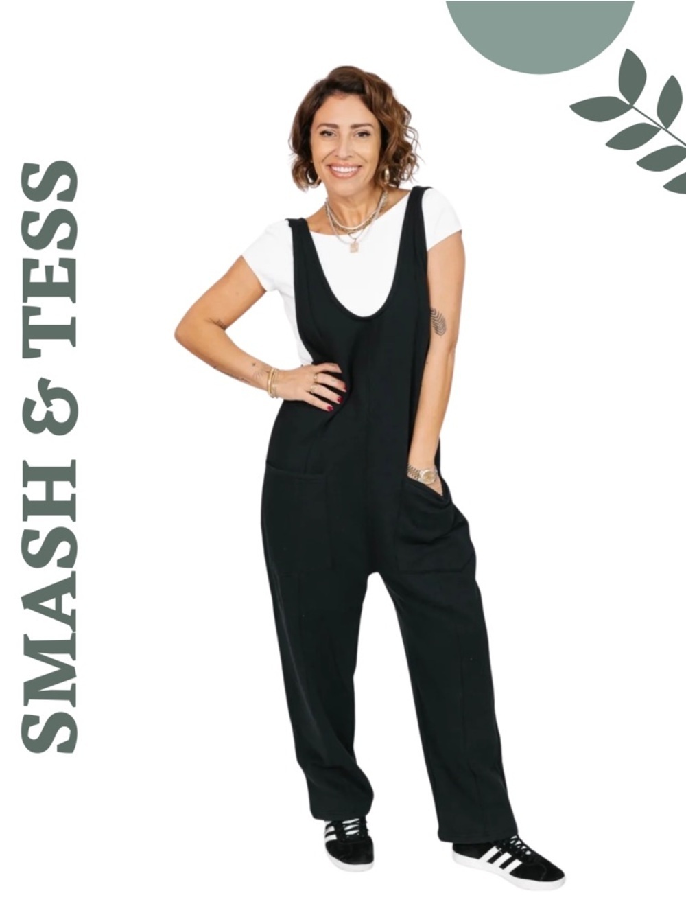 Smash + Tess Lolita Romperalls Black Large Made in Canada
